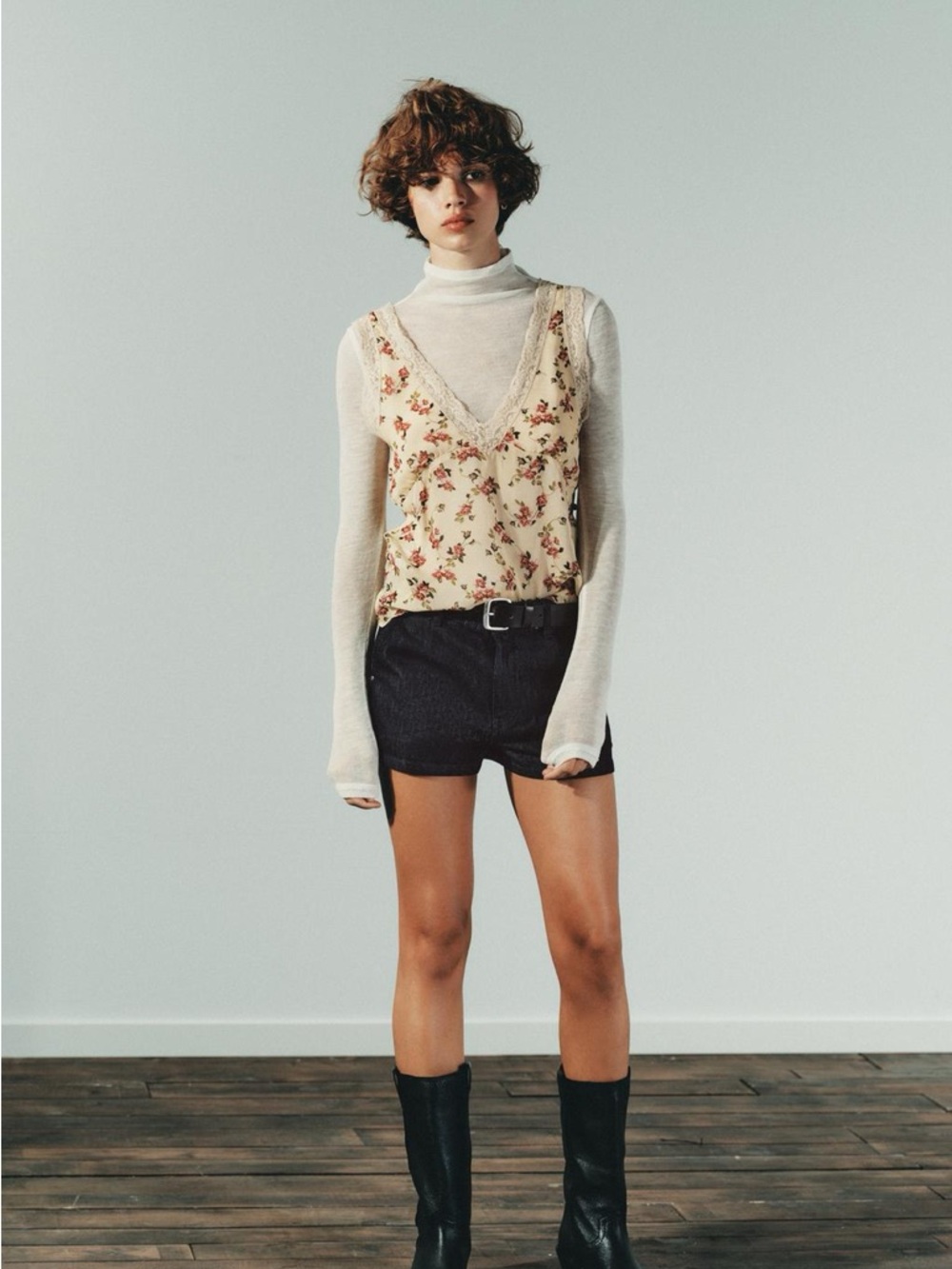 Zara XL Floral Lace-Trim V-Neck Camisole NWT - Picture 3 of 14